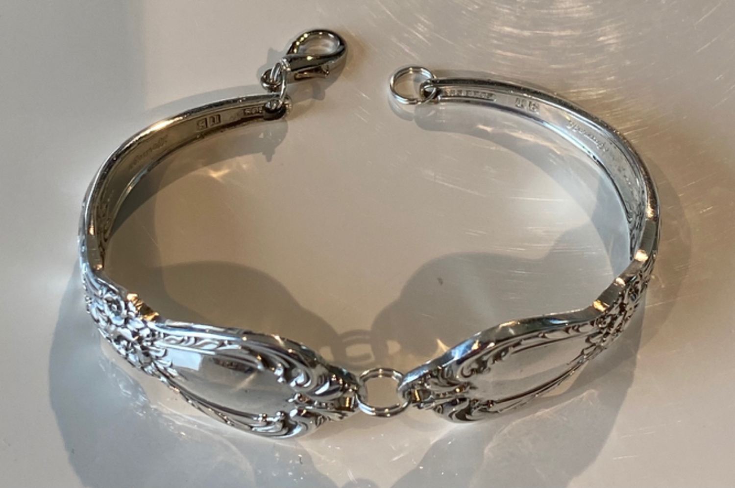 Silver cutlery handles bracelet