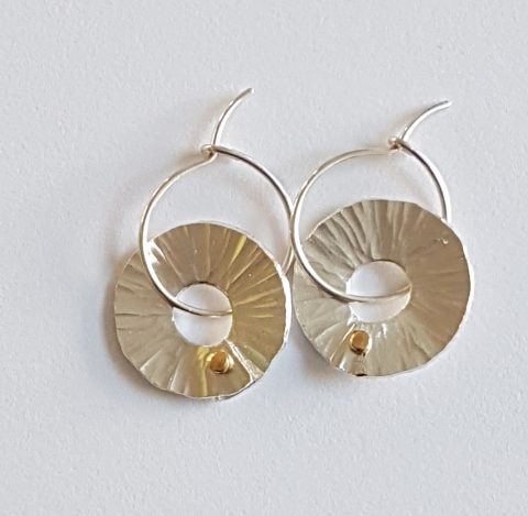 Silver Peel hoop earrings