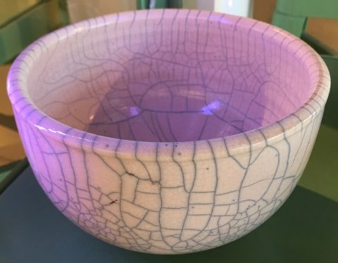 Small white crackle bowl