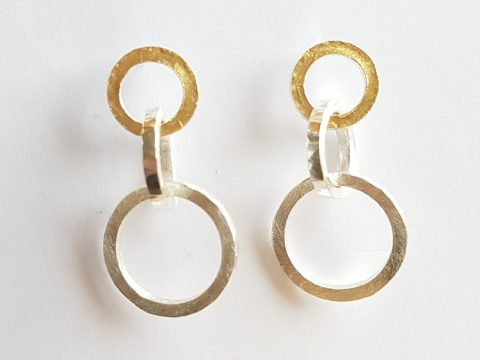 Interlaced 3 loop earrings
