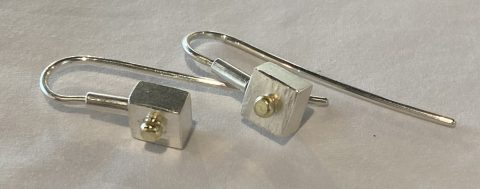 Square and dangling earrings (sm)