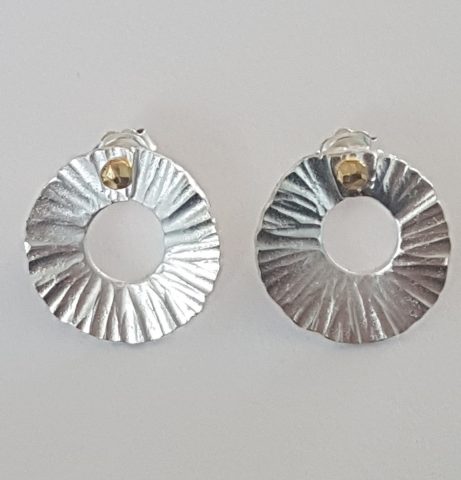 Silver Peel earrings