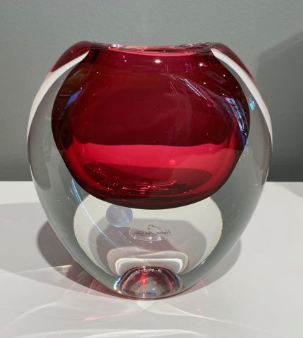 Eclipse Vase - cranberry