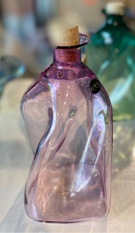 Twisted Oil/Vinegar bottle - purple
