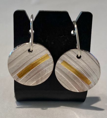Stripey Domed  earrings