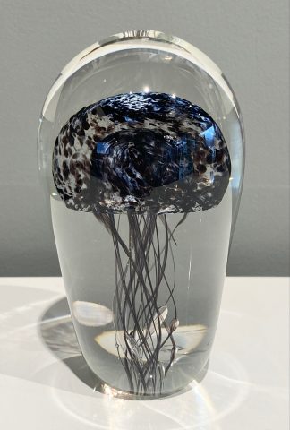 Jellyfish paperweight - blackish