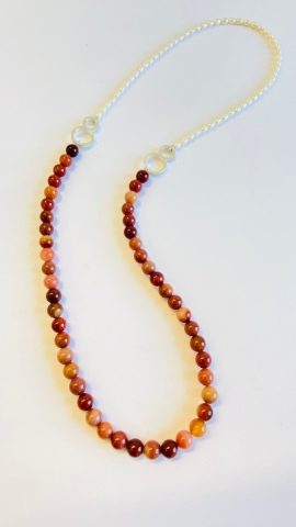Carnelian and Pearl Necklace