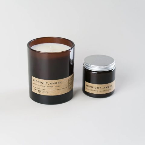 Midnight_Amber -120g soy candle (small candle with screw lid)