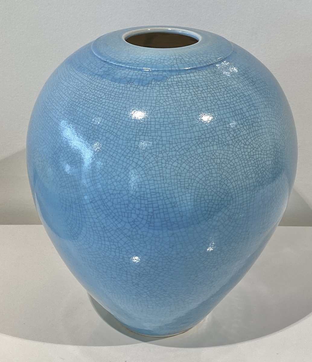 Blue Crackle Vase
