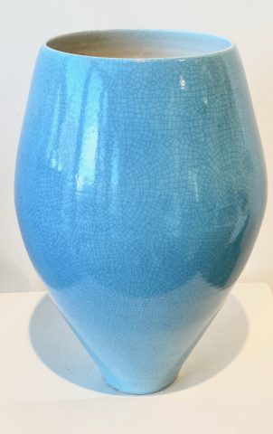 Blue crackle Vase