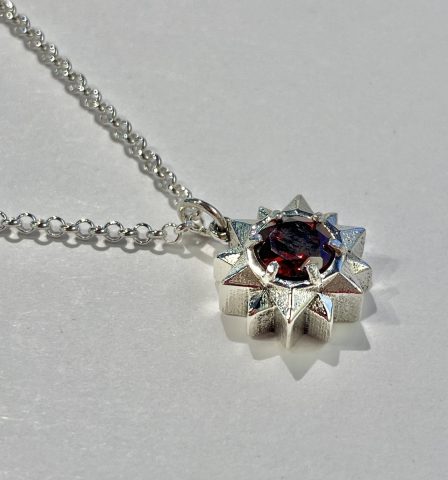 Stardrop Necklace with Garnet